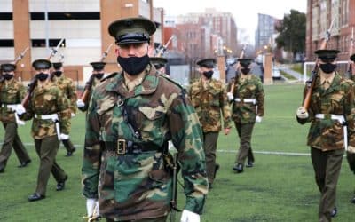 What kind of uniform is that? Marines drill for inauguration in unique style