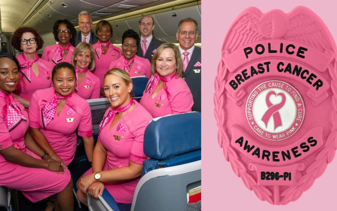 Uniforms and badges turn pink for Breast Cancer Awareness Month