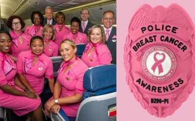 Uniforms and badges turn pink for Breast Cancer Awareness Month