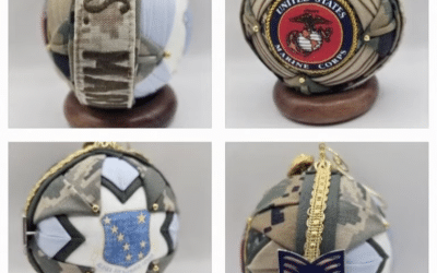 Sustainable inspiration: Christmas ornaments made from military uniforms