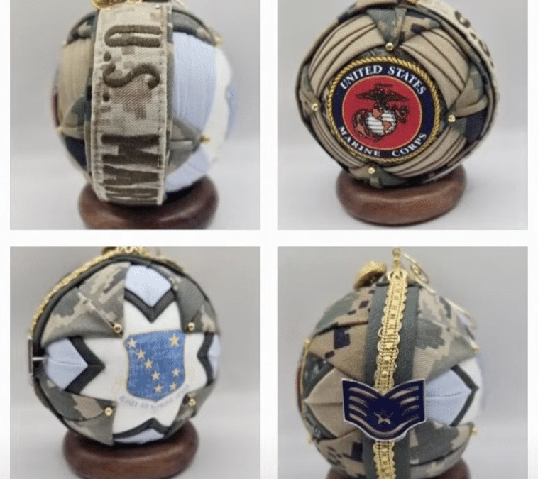 Sustainable inspiration: Christmas ornaments made from military uniforms